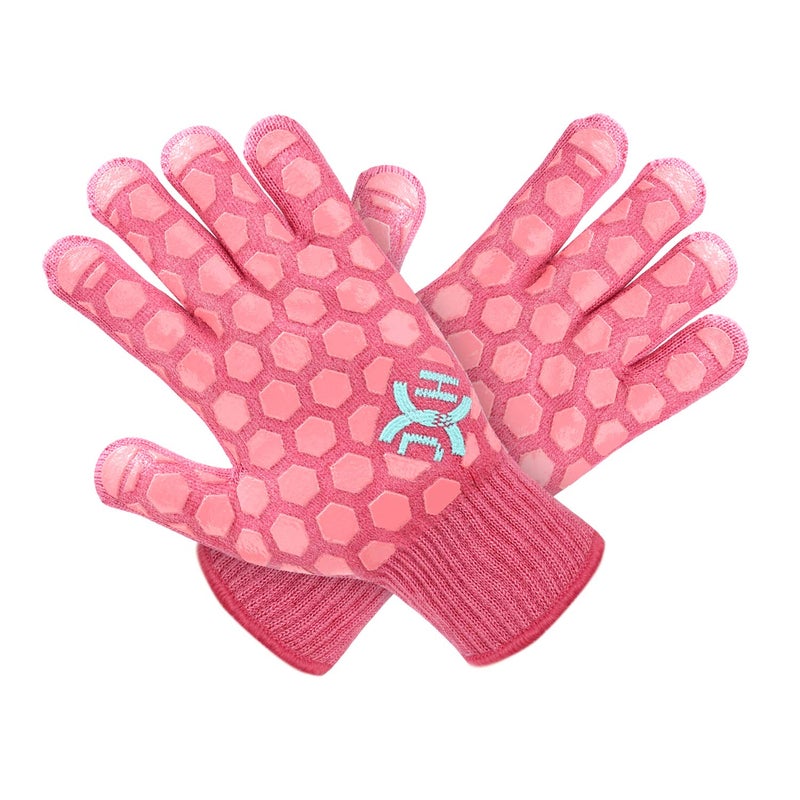 JH J H Heat Resistant Oven Glove: EN407 Certified 932 Â°F BBQ & Oven Mitts for Grlling, Baking, Kitchen, Camping,Fireplace Indoor&Outdoor 1 Pair - Image 1